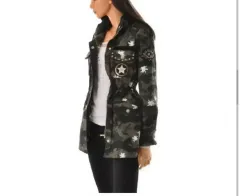 55 EGOIST カモフラージュ 花柄 マウンテンパーカー ジャケット