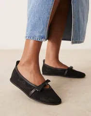 フリーピープル レディース シューズ パンプス メッシュ レース Free People lace mesh ballet pumps Black Pattern Mesh ブラック
