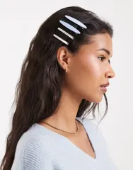 エイソス レディース アクセサリー ASOS DESIGN multipack of clips and silver tone Multi マルチカラーのサムネイル