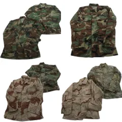 古着卸 まとめ売り 米軍実物 フィールドジャケット ミリタリー 7枚セット (メンズ S ) ウッドランド AIR FORCE デザートカモ 中古 NE2076