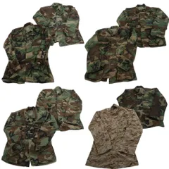 古着卸 まとめ売り 米軍実物 フィールドジャケット ミリタリー 8枚セット (メンズ S ) ウッドランド デジカモ NAVY ARMY 中古 古着 NE2077
