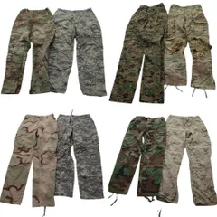 古着卸 まとめ売り 米軍実物 フィールドパンツ ミリタリー 8枚セット (メンズ S ) デジタルタイガーストライプ デザートカモ 中古 NE2105