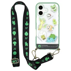 新品 グルマンディーズ ポケットモンスター IIIIfit Loop iPhone 16 対応 ケース くさタイプ POKE-965A