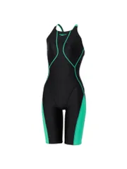 新品 [スピード] 競泳水着 フレックスシグマニューオープンバックニースキン１ ブラック/ミント M