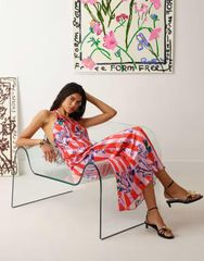 夏リゾート、映えワンピDress Phoebe Print Red ワンピース - メルカリ