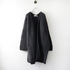 2024AW エヴァムエヴァ evam eva boa coat M＼チャコールグレー ボアコート ノーカラー ロング ジャケット 羽織り【2400014880090】のサムネイル
