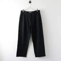 美品 2024SS エヴァムエヴァ evam eva cotton linen wide pants 2＼ブラック コットンリネンワイドパンツ タック【2400014880144】