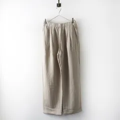 美品 2024SS エヴァムエヴァ evam eva bamboo linen wide pants 2＼ベージュ バンブーリネンワイドパンツ イージー ゴム【2400014880106】