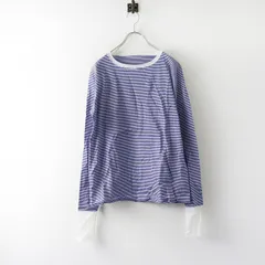 美品 2025SS スローブイエナ SLOBE IENA レイヤードスリーブロンTEE＼ブルー カットソー Tシャツ ボーダー 長袖【2400014882674】のサムネイル
