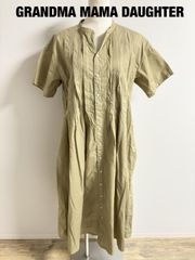 グランマママドーター リネンレーヨンピンタックシャツワンピース 1