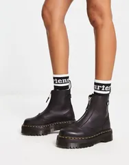 ドクターマーチン レディース シューズ ブーツ・レインブーツ Dr Martens Jetta zip quad boots BLACK SENDAL ブラック