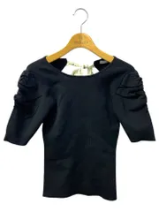 エイミーイストワール 1120211622-0 ニット F ブラック バックリボン 袖ギャザー ITX5USDMHQOI