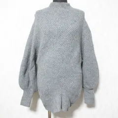 美品 ELENDEEK エレンディーク ハーフジップ ハイネック プルオーバー ニット セーター F グレー レディース 古着 中古 USEDのサムネイル