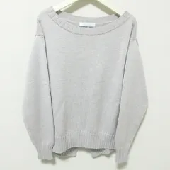 美品 22AW Aveniretoile アベニールエトワール 裾スリット ボートネック ニット セーター R738-003 38 グレー レディース 古着 中古 USEDのサムネイル
