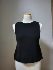 服 ニット 素材 黒 ノースリーブ