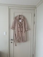 OZOC ベージュ トレンチコート ダブル ボタン