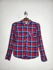 S トミーヒルフィガー デニム チェック フランネル シャツ