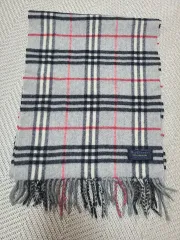 バーバリー カシミア マフラー グレー チェック