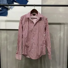 (100) ザラ ZARA カジュアル スリムフィット ストライプ シャツ