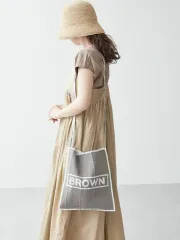 THEATRE PRODUCTS BROWN ニット ショルダーバッグ