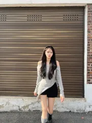 新品 裾フリル オフショルダー