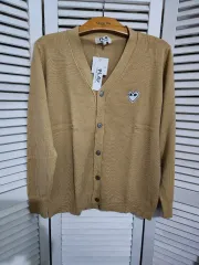 (新品)COMME des GARCONS PLAY Vネックカーディガン ベージュ