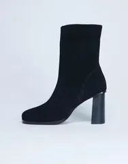 トップショップ レディース シューズ ブーツ・レインブーツ スエード アンクル ブーツ ヒール Topshop Nellie suede heeled ankle boots Black ブラックのサムネイル