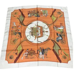 エルメス　カレ90　HERMÈS　スカーフ　CARROSSIER 馬車