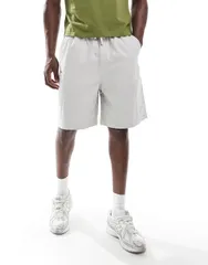 エイソス メンズ ボトムス ハーフパンツ・ショーツ ASOS DESIGN mid length cargo jorts with patch detail in stone STONE ストーン