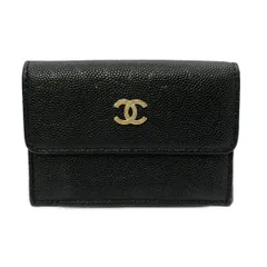 CHANEL(シャネル) Wホック財布 カメリア 黒