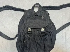 ブラックデニムバッグ