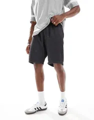 ジャック アンド ジョーンズ メンズ ボトムス ハーフパンツ・ショーツ ショートパンツ デニム Jack Jones loose fit drawstring light denim shorts wash Black Denim ブラック