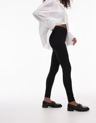 トップショップ レディース ボトムス レギンス Topshop high waisted legging Black ブラックのサムネイル