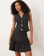 シスタージュン レディース ボトムス スカート フリル ミニ Sister Jane ruffle mini skirt Black ブラック