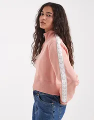 フレッドペリー レディース アウター ジャケット・ブルゾン クロップド ジャケット Fred Perry cropped tape track jacket PINK ピンクのサムネイル