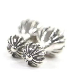 極美品▼CHROME HEARTS クロムハーツ 925 クロスモチーフ 2008年クリスマスノベルティ コルク＆ピン シルバー ブラウン 箱付き 総重量22.5g メンズ