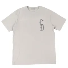 美品△DIOR ディオール オム 23AW 343J637A0554 コットン100％ ロゴエンブロイダリー クルーネック 半袖Ｔシャツ グレー S イタリア製 正規品 メンズ