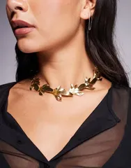 アルド レディース アクセサリー ネックレス・チョーカー・ペンダントトップ レース ALDO leafuria statement flower necklace GOLD ゴールドのサムネイル