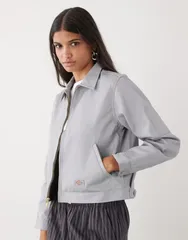 ディッキーズ レディース アウター ジャケット・ブルゾン クロップド ジャケット Dickies cropped Eisenhower jacket Gray グレーのサムネイル