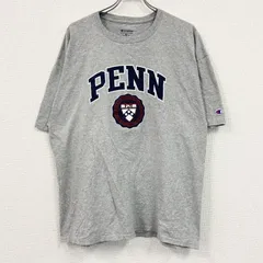 古着 used　Champion　チャンピオン　PENN　半袖プリントTシャツ　グレー　2XLサイズ