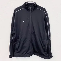 古着 used　NIKE　ナイキ　トラックジャケット/ジャージ　刺繍ロゴ　黒　ブラック　XLサイズ