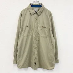 古着 used　Carhartt　カーハート　長袖ワークシャツ　ベージュ　2XLサイズ