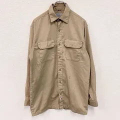 古着 used　Carhartt　カーハート　長袖ワークシャツ　ダブルポケットシャツ　ベージュ　Mサイズ