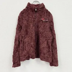 古着 used　PENDLETON　ペンドルトン　フルジップフリースジャケット　チェック柄切替デザイン　赤　レッド　Lサイズ