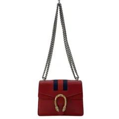 GUCCI(グッチ) ショルダーバッグ ディオニュソス 421970 レッド×ネイビー チェーンショルダー レザー