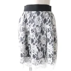 【ドンドン見直し】未使用品★正規品 DOLCE&GABBANA ドルチェ＆ガッバーナ I4B22W 花柄レース フレアスカート ホワイト×ブラック 40 タグ付のサムネイル