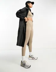 エイソス レディース アウター コート パーカー ASOS DESIGN rubberized rain parka coat Black ブラックのサムネイル