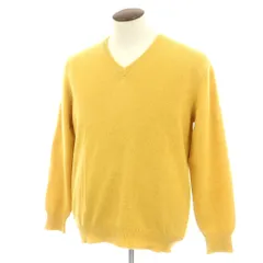 【中古】フェデーリ FEDELI カシミヤ Vネック プルオーバーニット イエロー【サイズ52】【メンズ】のサムネイル