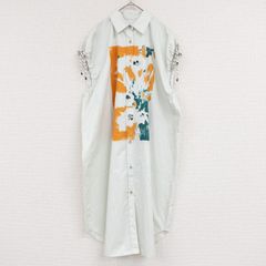ドリスヴァンノッテン 花柄 シャツワンピース シルク シースルー