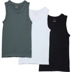 ダンスキン レディース トップス タンクトップ リブ Danskin Seamless Ribbed Layering Tank Tops 3Pack Corsica ReefWhiteBlack ホのサムネイル